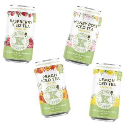 happy belly kombucha iced tea all assorted flavors raspberry, honey rose, peach and lemon flavors