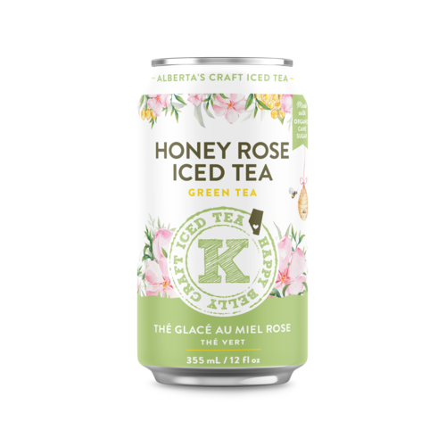 happy belly kombucha iced tea honey rose iced tea green tea flavor