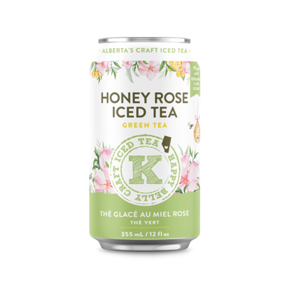 happy belly kombucha iced tea honey rose iced tea green tea flavor