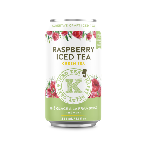 happy belly kombucha iced tea raspberry iced tea green tea flavor