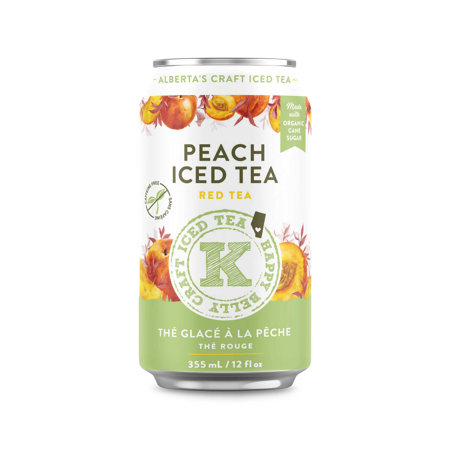 PEACH ICED TEA (CAFFEINE FREE) – Happy Belly Kombucha