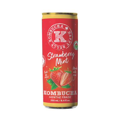 STRAWBERRY MINT KOMBUCHA